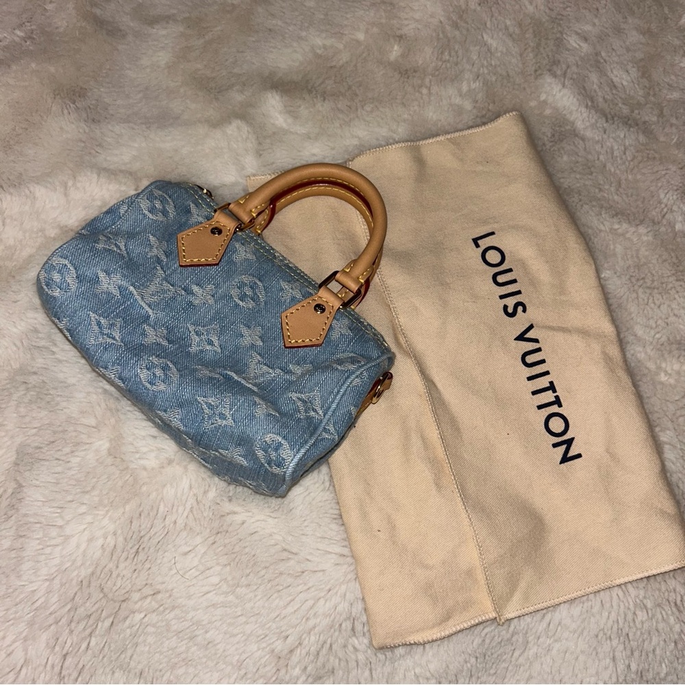 Louis Vuitton Speedy Bandouliere NM Bag Monogram Denim Sky Nano - Picture 8 of 11